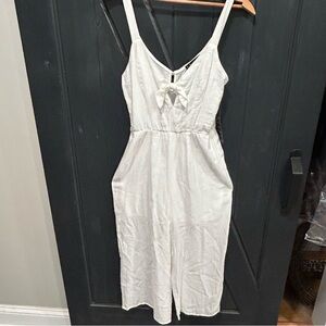 NWT Trixxi Woman’s Sleeveless Jumpsuit/Romper, White, Size Small, Boho, Vacation